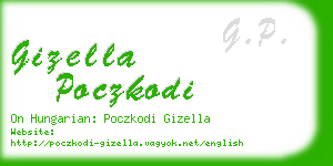 gizella poczkodi business card